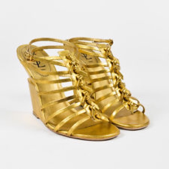 YSL Yves Saint Laurent Trybal Wedges - Picture 3 of 5